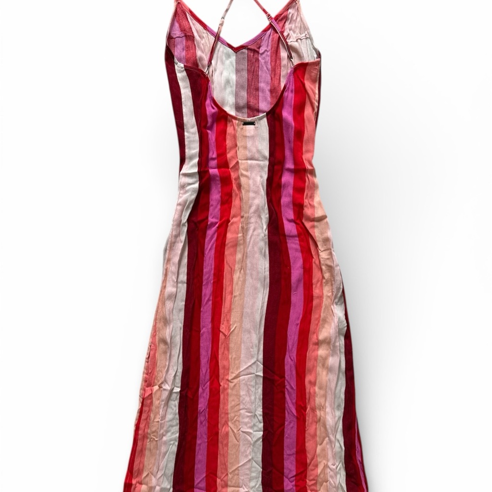 New Billabong Striped Red and Pink Women's Dress